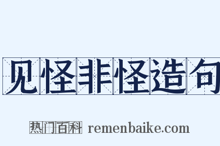 见怪非怪造句是什么意思的图片